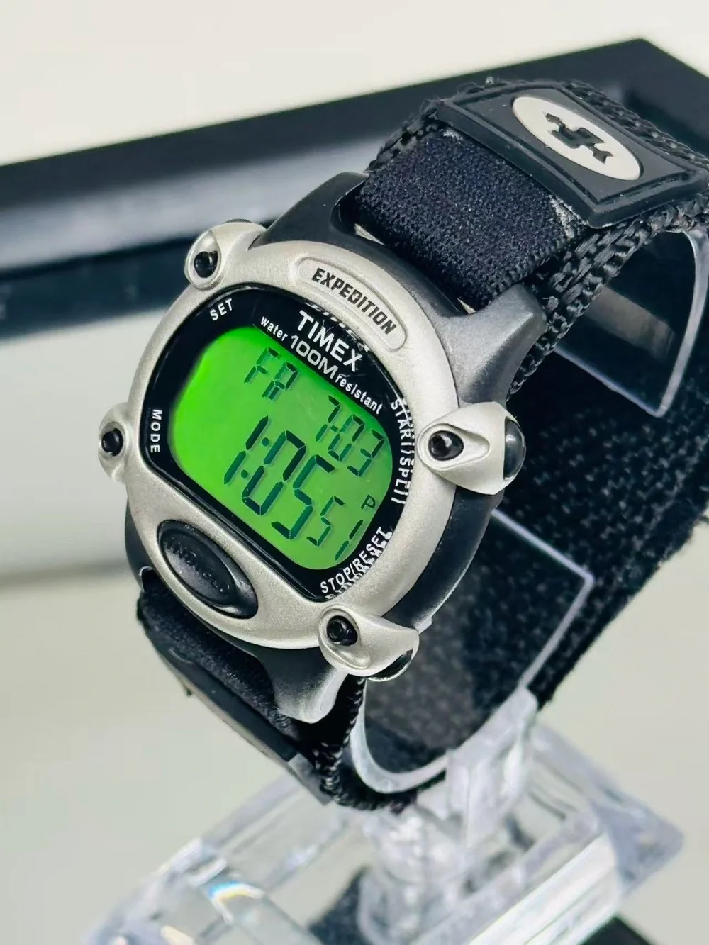 Vintage Timex Expedition Indiglo Digital Watch 100M WR New Battery Working 38mm